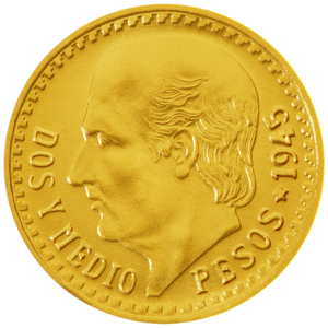 Moneda Cuarto Hidalgo 2.5 Pesos ORO Nuevo