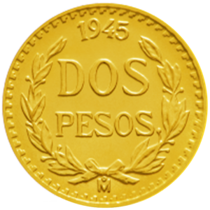 Moneda Quinto Hidalgo 2 Pesos ORO